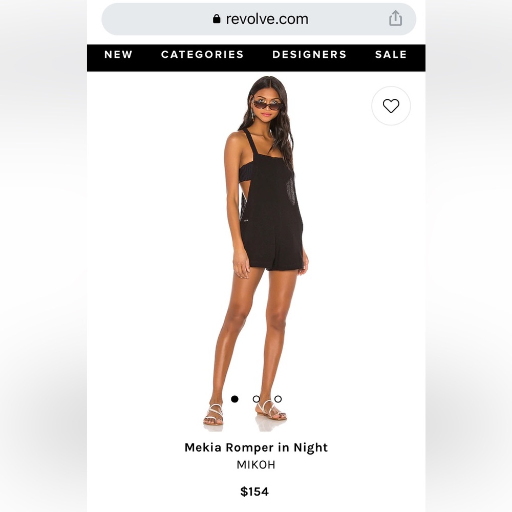 MIKOH linen overalls/romper in black